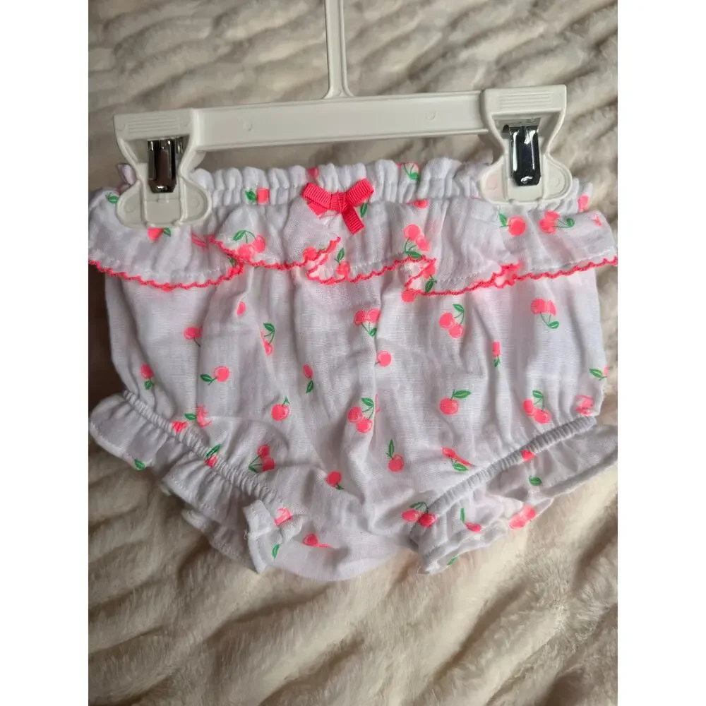 NWOT Juicy Couture 2-Piece Ruffle Trim Cherry Print